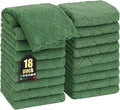 Homaxy 18 Pack Super Soft Absorbent Dish Cloths, 10" x 10", Grass Green | Coral Velvet, Nonstick Oil Fast Drying Microfiber Cleaning Cloth, No Lint Household Dishcloths