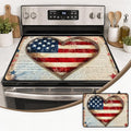 Patriotic Electric Stove Top Cover | Heat Resistant Glass Cooktop Protector for Kitchen Ceramic Countertops, Multiuse Stove Cover and Dish Drying Mat
