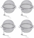 4Pcs 304 Stainless Steel Mesh Tea Ball for Loose Leaf Tea | Tea Strainer Infuser with Long Chain for All Cups, Reusable & Durable Tea Filter – Great Holiday Gift for Tea Lovers