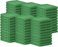 Avalon Towels Bar Towels (Pack of 60) Size 14x17 Inches – 100% Cotton, Absorbent and Reusable Cleaning Rags, Multipurpose Cleaning Towels, Terry Cloth Rags, Durable Shop Rags (Green)