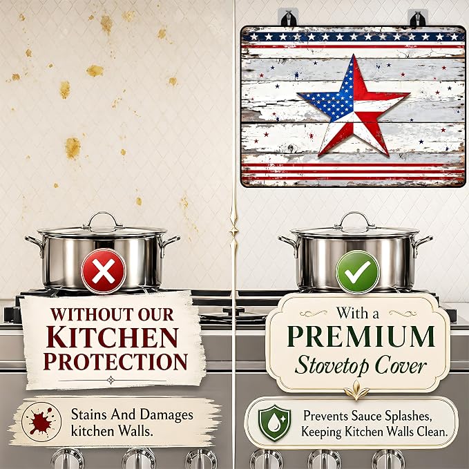 Stove Top Covers with A Non-slip Rubber Coating | protect Your Stove from Scratches, Extend Countertop Space, and Add A Classic Kitchen Touch