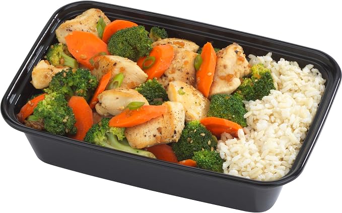 GoodCook Meal Prep Containers, Single Compartment 10-Pack, BPA-Free Reusable Food Storage, Black, Microwave & Freezer Safe, Stackable Meal Prep Containers for Lunches and Snacks (Pack of 4)