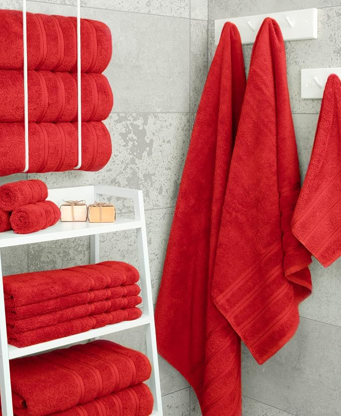 American Soft Linen 100% Cotton Luxury Turkish Towels, 4 PC Bath Towel Set | Soft Absorbent Quick Dry OEKO Tex Standard 100 Certificated Durable Machine Washable Premium Hotel Quality