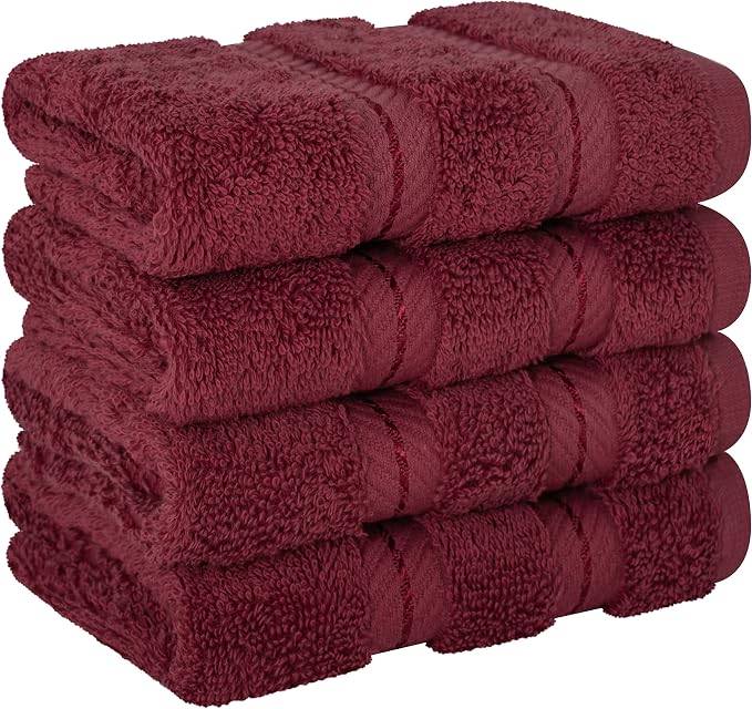 American Soft Linen 100% Cotton Luxury Turkish Towels, 4 PC Washcloth Set | Soft Absorbent Quick Dry OEKO Tex Standard 100 Certificated Durable Machine Washable Premium Hotel Quality