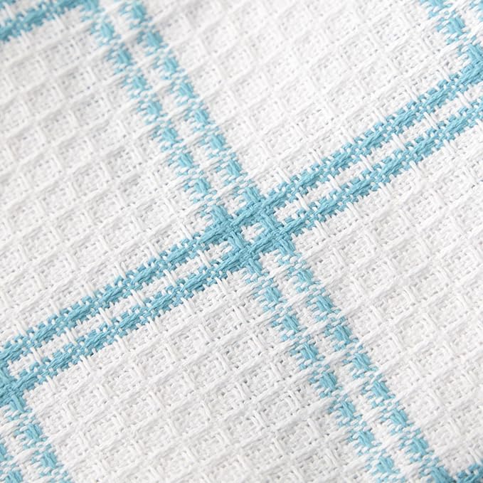 T-Fal Premium Waffle Dish Cloths: Highly Absorbent, Super Soft Long Lasting - 100% Cotton, 12"x13" Towel for Cleaning & Drying, (4-Pack), Breeze