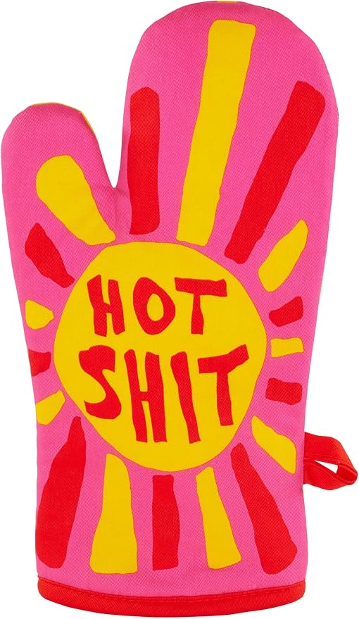 Blue Q Oven Mitts - Cute Kitchen Accessories & Kitchen Gifts - Hot Sh*t | Cute Oven Mitts with unique artwork, Super-Insulatted Quilting, Easy care maintenance, Kitchen gifts for women and home cooks