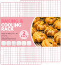 2 PCS Cooling Racks for Cooking and Baking, 16x10 Inches Stainless Steel Cooling Rack, Sheet Pan with Wire Rack for Baking Sheet, Bacon Rack Oven Safe Fits Jelly Roll Sheet Pan