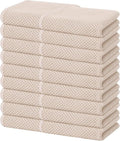Homaxy 100% Cotton Waffle Weave Kitchen Dish Towels 18-Pack, Beige | 13 x 28 Inches, Ultra Soft Absorbent Dish Towels, Quick Drying Cleaning Towels