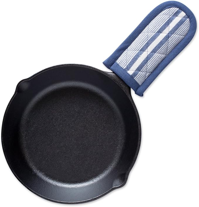 DII Double Strip Chef Kitchen Cooking & Baking Collection, Pan Handle Set, 6x3, French Blue, 3 Piece