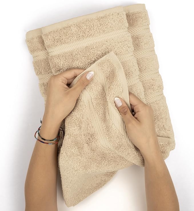American Soft Linen 100% Cotton Luxury Turkish Towels, 6 Piece Towel Set | Soft Absorbent Quick Dry OEKO Tex Standard 100 Certificated Durable Machine Washable Premium Hotel Quality