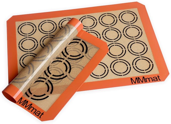 Best German Silicone Baking Mat, 2 Half Sheets Cookie Baking Mats | Non Slip Silicone Baking Sheet, Non Stick Reusable, BPA Free, PFOA Free, Non-toxic, Dishwasher Safe