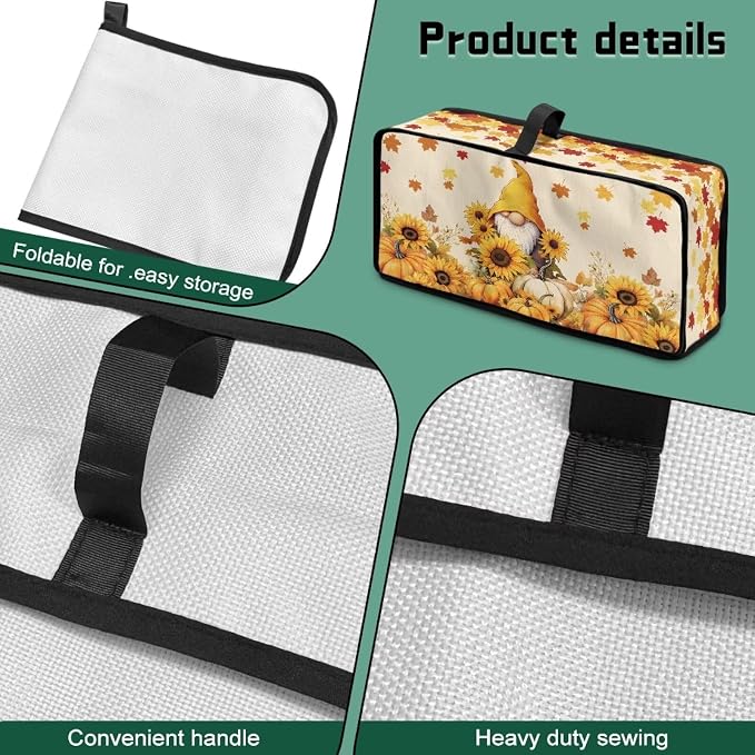 Toaster Dust Cover for Bella 2 Slice Slim Toasters, Sunflower Gnome Small Appliance Dust and Fingerprint Protection for Bella 2 Slice Slim Toaster with Handle