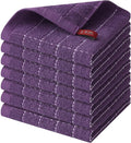 Homaxy 100% Cotton Terry Kitchen Dish Cloths, 7 Pack, Purple | Ultra Soft and Absorbent Dish Towels for Kitchen, Suitable for Drying and Washing Dishes