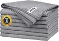 Grey Microfiber Cleaning Cloth -Pack of 8, Highly Absorbent Cleaning Rags, 16"X12" All Purpose Cleaning Towels for Housekeeping, Kitchen, Car, Lint Free and Reusable Microfiber Towels