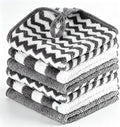 Microfiber Cleaning Cloths, 6 Pack Gray Kitchen Towels | 12x12 Inch, Ultra Soft Absorbent, Lint Free Dish Towels with Hanging Loop, Reusable for Kitchen, Car & Household