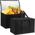 Carrywell (Not Made In China) Insulated Food Delivery and Catering Bags 2-Pack, XXXL Pizza Delivery and Reusable Warming Bag, Thermal Insulation Tote for Hot and Cold Food, Doordash