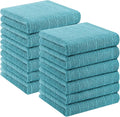 Homaxy 100% Cotton Terry Kitchen Towels, 12 Pack, Lake Blue | Ultra Soft and Absorbent Dish Towels for Kitchen, Suitable for Drying and Washing Dishes