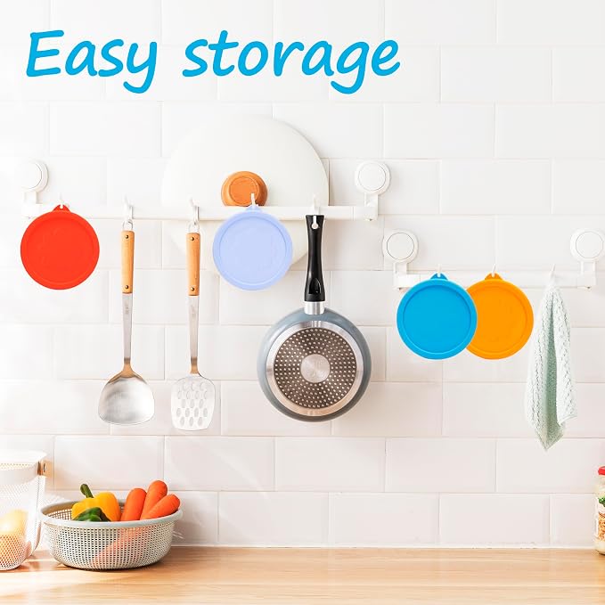 LUVCOSY 2 Cup Silicone Replacement Lids Storage Cover for Pyrex 7200-PC Glass Bowls (Container not Included) 4 Pack Microwave, Dishwasher and Freezer Safe
