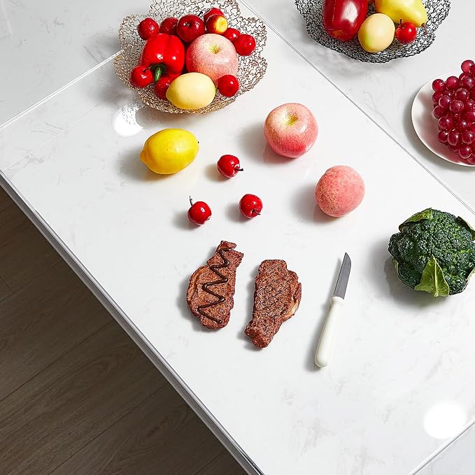 Wesiti Large Acrylic Cutting Board with Lip Non Slip 36"L X 24"W Clear Cutting Board Chopping Acrylic Countertop Protector Cover Shatter Resistant for Home Restaurant Kitchen Sink Stove