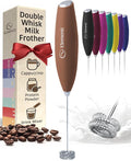 Elementi Milk Frother Wand - Easy to Use Handheld Electric Stirrer for Powder Drinks, Durable & Powerful Coffee Whisk & Protein Powder Mixer Wand, Hand Frother, Coffee Stirrers Electric (Mocha)