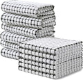 Homaxy Kitchen Towels and Dishcloths Set, Set of 12, Black | Cotton Terry Kitchen Dish Towels, Super Soft and Absorbent Dish Cloths, 16 x 25 and 12 x 12 Inches