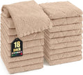 Homaxy 18 Pack Super Soft Absorbent Dish Cloths, 10" x 10", Tan | Coral Velvet, Nonstick Oil Fast Drying Microfiber Cleaning Cloth, No Lint Household Dishcloths