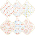 6 Pack Pot Holders 100% Cotton Heat Resistant Potholder, Machine Washable Pot Holder, Hot Pads, Table Pads for Cooking Baking (W)