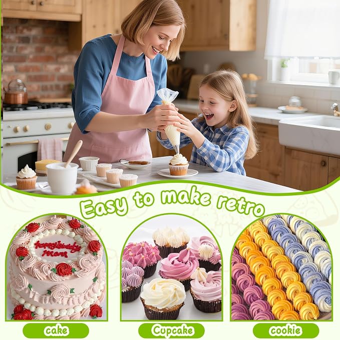 Suuker Large Piping Tips Set, Stainless Steel | 5 Pieces, 1A 1E 348 347 356