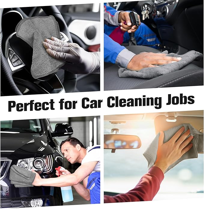 50 Pcs Dry Erase Cloth,6 X 6 Inch,Gray | Cleaning Rags Reasonable Whiteboard Cloth Kitchen Towels Microfiber Towels Cars Wash