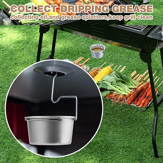 Grill Grease Tray with Clip for Char-Broil/Kenmore Outdoor Grills | Grease Catcher,Grease Tray for Gas Grill,Grease Bucket with Disposable Foil Liners (10 Pack)