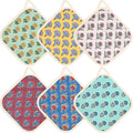 6 Pack Pot Holders 100% Cotton Heat Resistant Potholder, Machine Washable Pot Holder, Hot Pads, Table Pads for Cooking Baking (O)