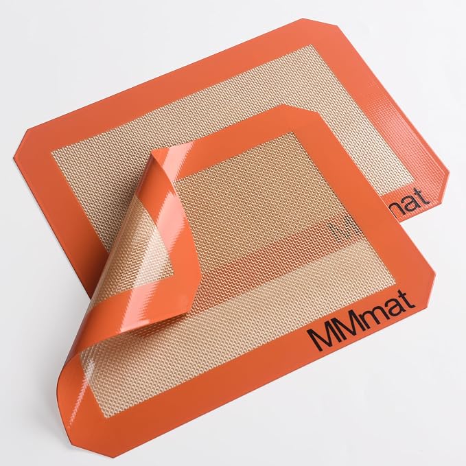 Best German Silicone Baking Mat, 2 Toaster Oven Size Baking Mats | Non Slip Silicone Baking Sheet, Non Stick Reusable, BPA Free, PFOA Free, Non-toxic, Dishwasher Safe