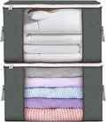 90L Large Storage Bags, 2 Pack Clothes Storage Bins Closet Organizers | Foldable Storage Containers, with Reinforced Handle, for Clothing, Blanket, Comforters, Bed Sheets, Pillows and Toys