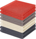 Homaxy 100% Cotton Waffle Weave Kitchen Dish Cloths 8-Pack, Multicolor | 12 x 12 Inches, Ultra Soft Absorbent Dish Towels, Quick Drying Dish Rags with Hanging Loop