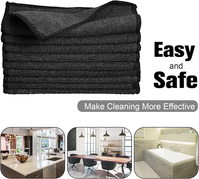 50 Pcs Dry Erase Cloth,6 X 6 Inch,Black | Cleaning Rags Reasonable Whiteboard Cloth Kitchen Towels Microfiber Towels Cars Wash