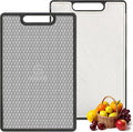 Double Sided Cutting Board, 1 PCS 316 Stainless Steel Cutting Boards for Kitchen, Food Grade, Scratch Resistant Mesh, Large Size 16.3"*10.5" (1 side 316 Stainless Steel Other side Wheat Straw PP)