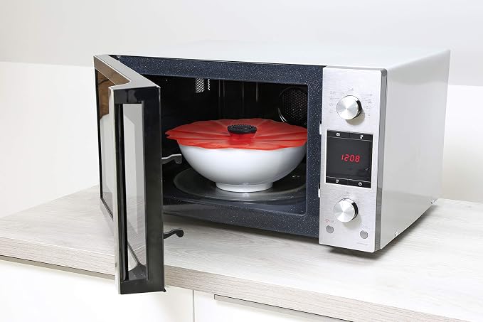 Charles Viancin - Poppy Silicone Lid for Food Storage and Cooking - Airtight Seal on Any Smooth Rim Surface - BPA-Free - Oven, Microwave, Freezer, Stovetop and Dishwasher Safe (11 Inch)