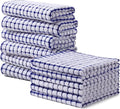 Homaxy Kitchen Towels and Dishcloths Set, Set of 12, Blue | Cotton Terry Kitchen Dish Towels, Super Soft and Absorbent Dish Cloths, 16 x 25 and 12 x 12 Inches