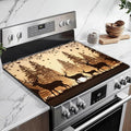 Forest Deer Stove Top Covers for Electric Stove, Wild Animals Electric Gas Stove Pad Heat Resistant Range Cooktop Protector for Home Decor Kitchen 28"x20"