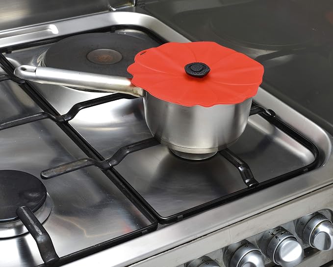 Charles Viancin - Poppy Silicone Lid for Food Storage and Cooking - Airtight Seal on Any Smooth Rim Surface - BPA-Free - Oven, Microwave, Freezer, Stovetop and Dishwasher Safe (6 Inch)
