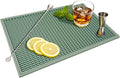 ZJWZLG Bar Mat - Premium 18"X12" Rubber Bar Mats for Countertop, Non-slip Dish Drying Pad & Bartender Mat with for Fast Drying, Ideal Bar Tools for Home Bar, Cocktail Set, And Kitchen Use(Green)