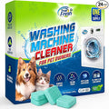 True Fresh Deep Clean Washing Machine Cleaner Enzyme Pet Hair Dissolver | Formulated for Pet Owners Neutralizes Dog & Cat Urine Odors HE, Front & Top Load Washer Compatible, Unscented, 24 Tablets