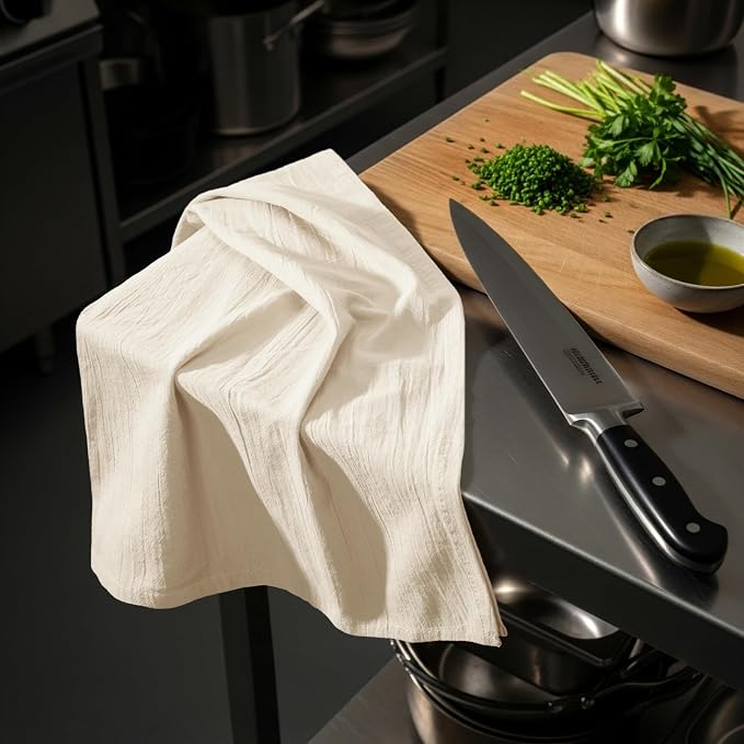 Utopia Kitchen Natural Flour Sack Towels [12 Pack - 28 x 28 in] 100% Cotton | Tea Towels for Cleaning & Drying - Highly Absorbent Kitchen Dish Cloth