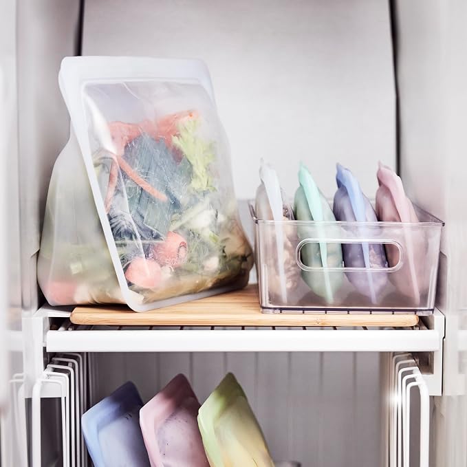Stasher Premium Reusable Silicone Stand-Up Mega Bag, Sea Urchin, 104 oz | Food-Safe Silicone, Eco-Friendly, Reusable Freezer Bags, Microwave, Dishwasher, Pantry, Meal Prep, Travel Bag, Bulk Storage