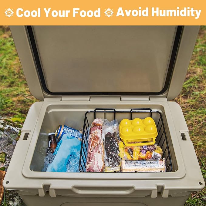 35/45 QT Cooler Basket, Compatible with YETI Tundra 35/45, Stainless Steel Storage Wire Cooler Rack, Black, 1 Pack