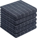 Homaxy 100% Cotton Terry Kitchen Towels, 5 Pack, Dark Grey | Ultra Soft and Absorbent Dish Towels for Kitchen, Suitable for Drying and Washing Dishes