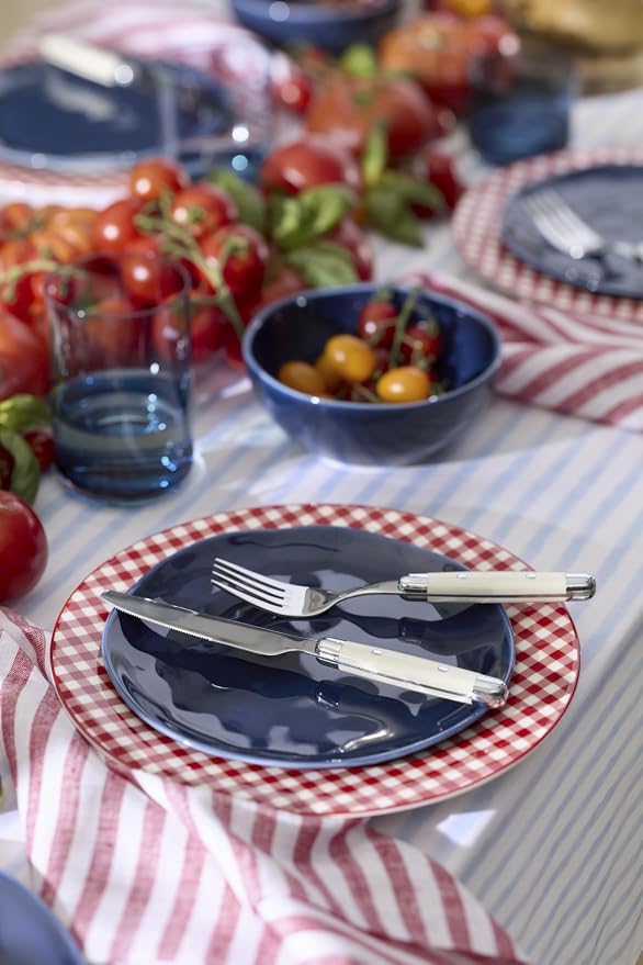 Cambridge Jubilee White 16-Piece 18/0 Silverware Set for 4, Flatware | mirror finish, dishwasher safe | includes knives, forks, and spoons | heavy duty, cutlery set for kitchen and dining