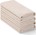 Homaxy 100% Cotton Waffle Weave Kitchen Towels, 4 Pack, Beige | Soft and Absorbent Dish Towels, 16 x 26 Inches Quick Dry Hand Towels