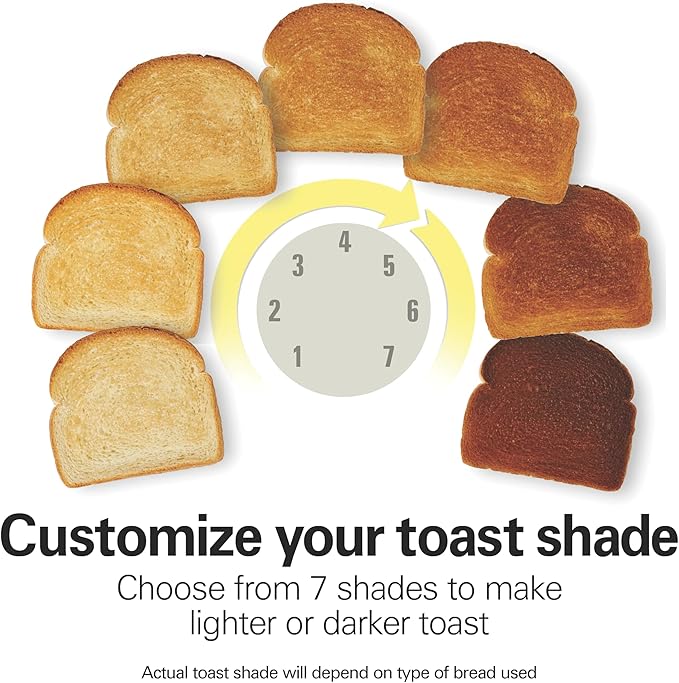 Hamilton Beach Gourmet 2 Slice Slot Toaster with Sure-Toast Technology | Browning Control With 7 Shades | Auto Shutoff | Toast Boost | Extra-Wide Slots | Bagel Setting | Matte Black | 22996