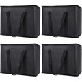 4-Pack Insulated Reusable Shopping Grocery Bags, X-Large Soft Cooler Bag Insulated, Boadon Collapsible Grocery Shopping Tote Bags for Food Delivery, Portable Softside, Black | Soft Cooler Bag Insulated, Collapsible Grocery Shopping Tote Bags, For Food ...